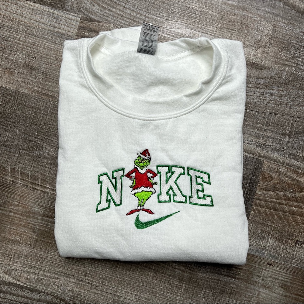 Nike Grinch Christmas Embroidered Sweatshirt Crewneck